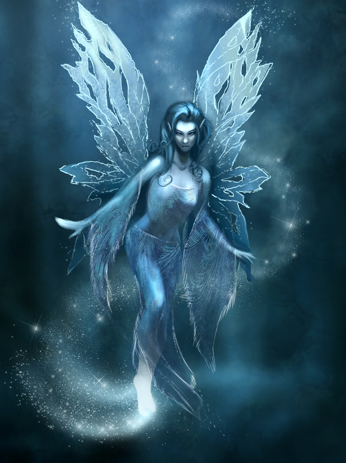 the ashen series character art- ice spirit